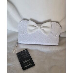 Loungefly Disney Wedding Minnie sequin wallet wristlet